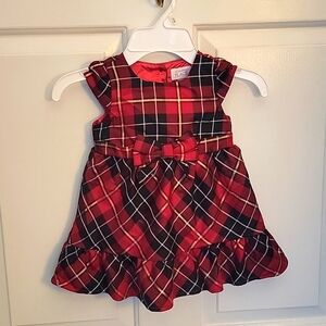 Childrens Place little girls fancy dress,  12-18 mon. Red and black, like new.